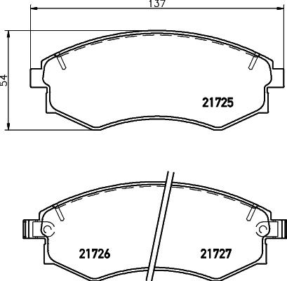 HELLA 8DB 355 016-691 - Brake Pad Set, disc brake parts5.com