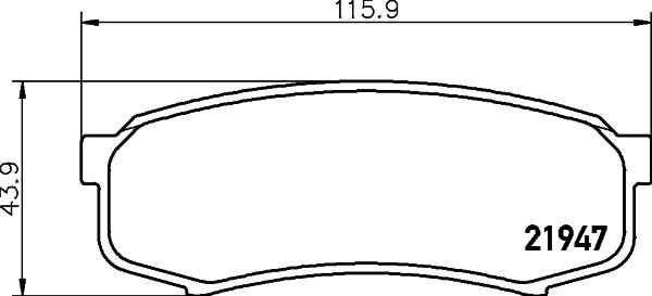 HELLA 8DB 355 016-831 - Fékbetétkészlet, tárcsafék parts5.com