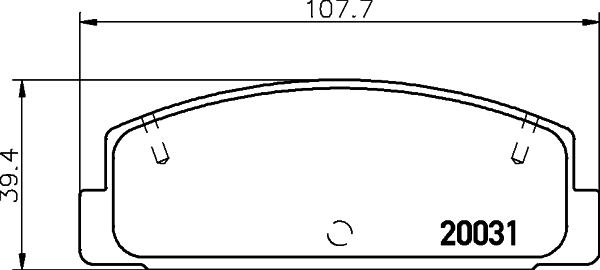 HELLA 8DB 355 016-761 - Juego de pastillas de freno parts5.com