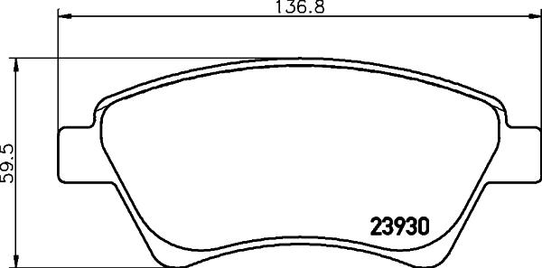 HELLA 8DB 355 010-541 - Fékbetétkészlet, tárcsafék parts5.com