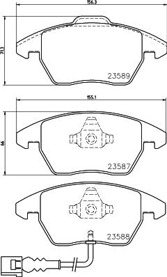 HELLA 8DB 355 010-581 - Set placute frana,frana disc parts5.com