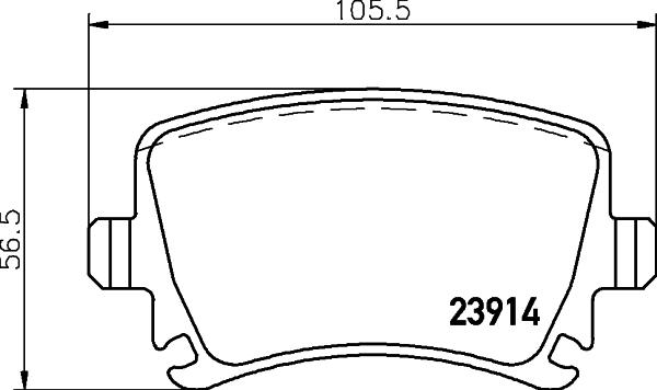 HELLA 8DB 355 010-601 - Brake Pad Set, disc brake parts5.com