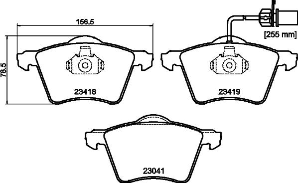 HELLA 8DB 355 010-631 - Kit de plaquettes de frein, frein à disque parts5.com