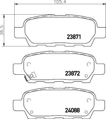 HELLA 8DB 355 010-241 - Fékbetétkészlet, tárcsafék parts5.com