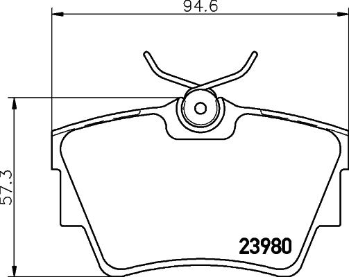 HELLA 8DB 355 010-761 - Zestaw klocków hamulcowych, hamulce tarczowe parts5.com