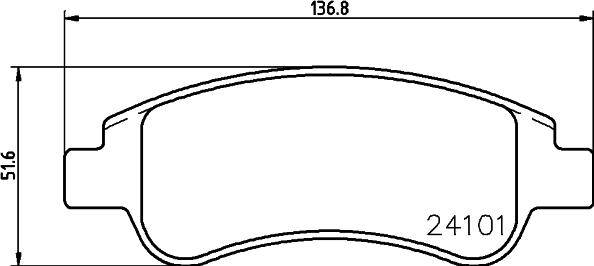 HELLA 8DB 355 011-521 - Brake Pad Set, disc brake parts5.com