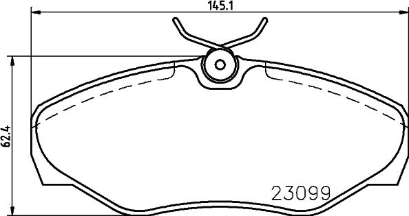 HELLA 8DB 355 011-091 - Komplet kočnih obloga, disk kočnica parts5.com