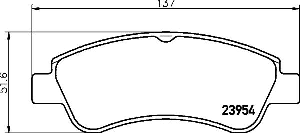 HELLA 8DB 355 011-071 - Komplet kočnih obloga, disk kočnica parts5.com