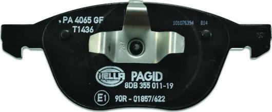 HELLA 8DB 355 011-191 - Brake Pad Set, disc brake parts5.com