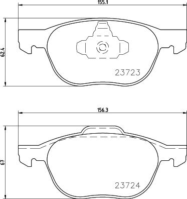 HELLA 8DB 355 011-191 - Piduriklotsi komplekt,ketaspidur parts5.com