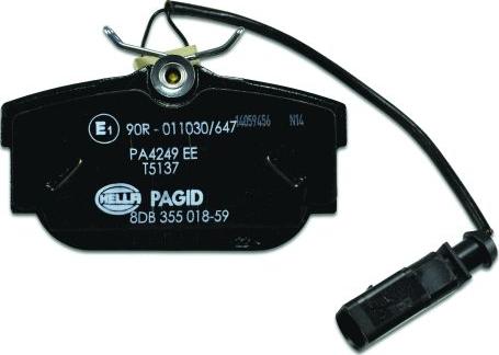 HELLA 8DB 355 018-591 - Σετ τακάκια, δισκόφρενα parts5.com