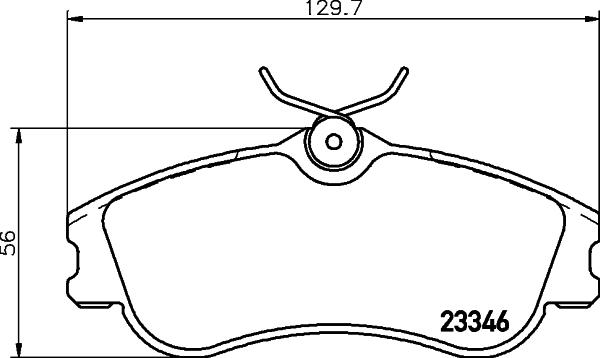 HELLA 8DB 355 018-541 - Brake Pad Set, disc brake parts5.com