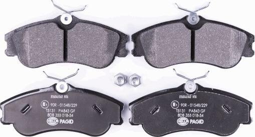 HELLA 8DB 355 018-541 - Brake Pad Set, disc brake parts5.com