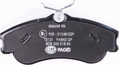 HELLA 8DB 355 018-541 - Brake Pad Set, disc brake parts5.com