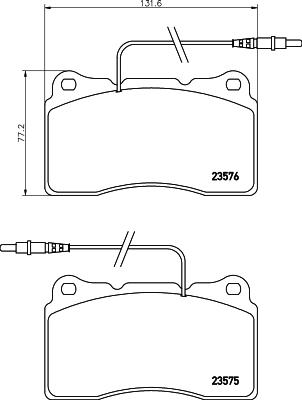 HELLA 8DB 355 018-671 - Bremsbelagsatz, Scheibenbremse parts5.com