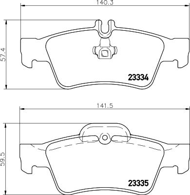 HELLA 8DB 355 018-751 - Komplet kočnih obloga, disk kočnica parts5.com