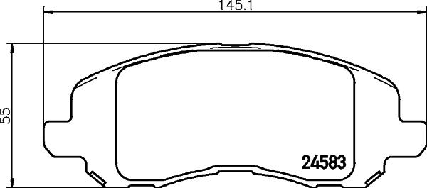 HELLA 8DB 355 013-491 - Fékbetétkészlet, tárcsafék parts5.com