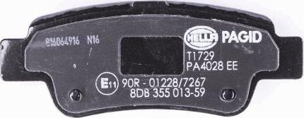 HELLA 8DB 355 013-591 - Σετ τακάκια, δισκόφρενα parts5.com