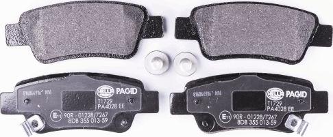 HELLA 8DB 355 013-591 - Σετ τακάκια, δισκόφρενα parts5.com