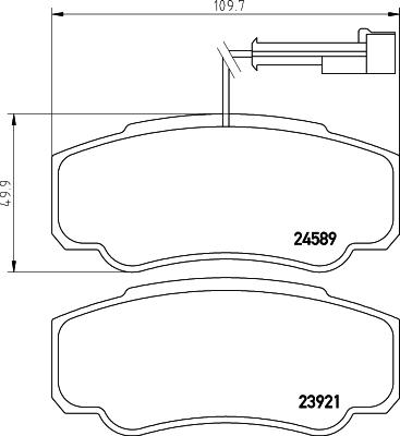 HELLA 8DB 355 013-511 - Komplet zavornih oblog, ploscne (kolutne) zavore parts5.com