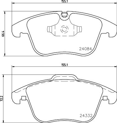 HELLA 8DB 355 013-731 - Brake Pad Set, disc brake parts5.com