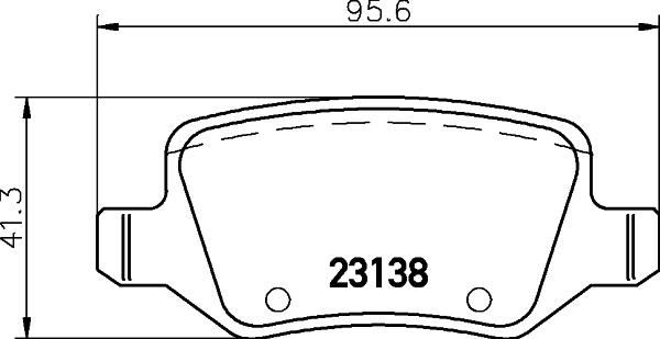 HELLA 8DB 355 012-131 - Komplet pločica, disk-kočnica parts5.com