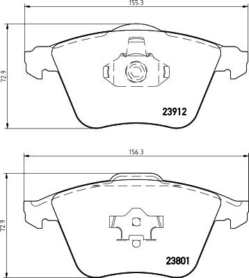 HELLA 8DB 355 012-281 - Piduriklotsi komplekt,ketaspidur parts5.com