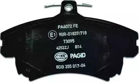 HELLA 8DB 355 017-041 - Brake Pad Set, disc brake parts5.com