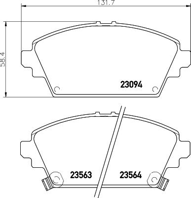 HELLA 8DB 355 017-171 - Zestaw klocków hamulcowych, hamulce tarczowe parts5.com