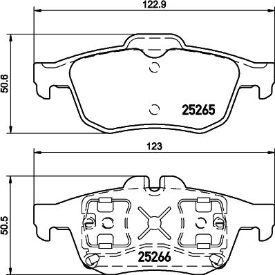 HELLA 8DB 355 017-341 - Fékbetétkészlet, tárcsafék parts5.com