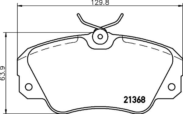 HELLA 8DB 355 017-771 - Brake Pad Set, disc brake parts5.com