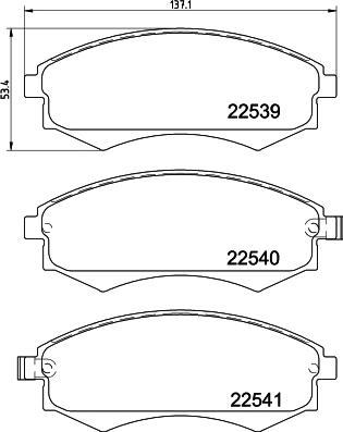 HELLA 8DB 355 032-081 - Fékbetétkészlet, tárcsafék parts5.com