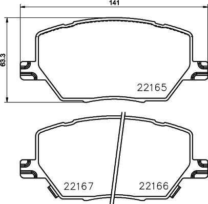 HELLA 8DB 355 024-711 - Brake Pad Set, disc brake parts5.com