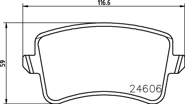 HELLA 8DB 355 025-381 - Juego de pastillas de freno parts5.com