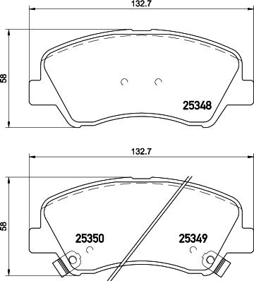 HELLA 8DB 355 020-231 - Комплект спирачно феродо, дискови спирачки parts5.com