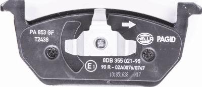 HELLA 8DB 355 021-951 - Komplet kočnih obloga, disk kočnica parts5.com