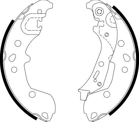 HELLA 8DB 355 022-881 - Brake Shoe Set parts5.com