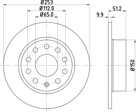 HELLA 8DD 355 109-601 - Δισκόπλακα parts5.com