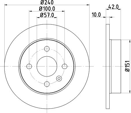 HELLA 8DD 355 106-091 - Tarcza hamulcowa parts5.com