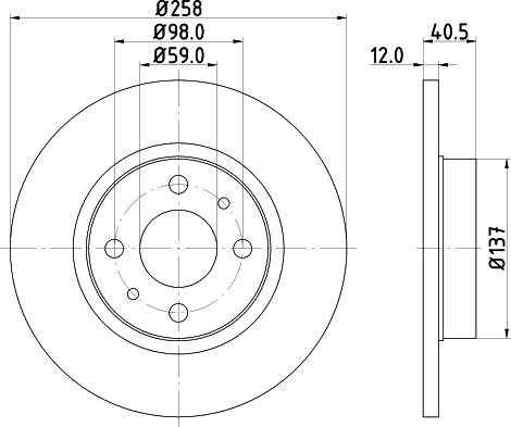 HELLA 8DD 355 101-621 - Disc frana parts5.com