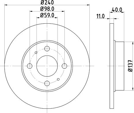 HELLA 8DD 355 103-151 - Disco de freno parts5.com