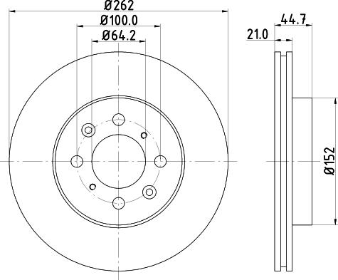 HELLA 8DD 355 103-121 - Tarcza hamulcowa parts5.com