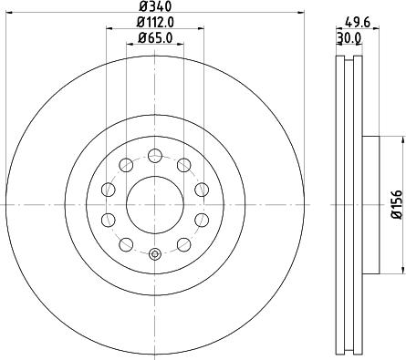 HELLA 8DD 355 129-241 - Fren diski parts5.com