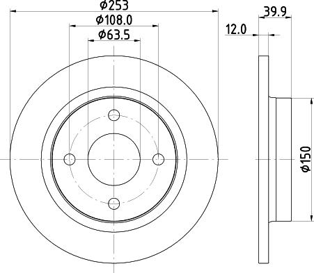 HELLA 8DD 355 126-611 - Disc frana parts5.com