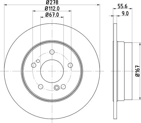 HELLA 8DD 355 127-011 - Brake Disc parts5.com