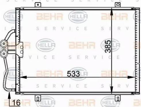 HELLA 8FC 351 036-191 - Condensateur, climatisation parts5.com