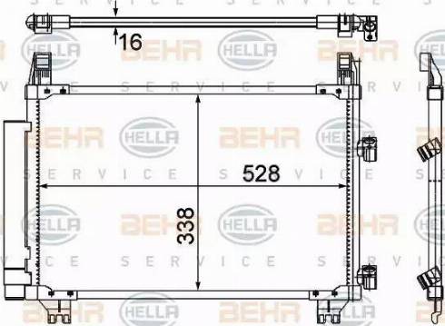 HELLA 8FC 351 307-661 - Кондензатор, климатизация parts5.com