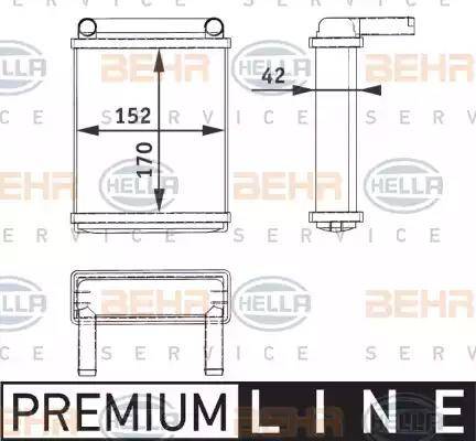 HELLA 8FH 351 312-521 - Heat Exchanger, interior heating parts5.com