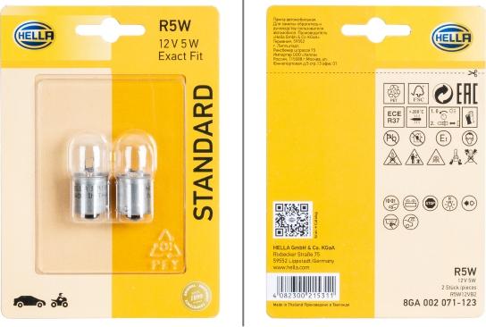 HELLA 8GA 002 071-123 - Ampoule, feu clignotant parts5.com