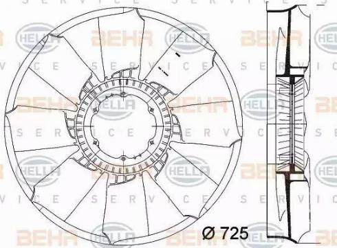 HELLA 8MV 376 758-251 - Núcleo ventilador, refr. motor parts5.com